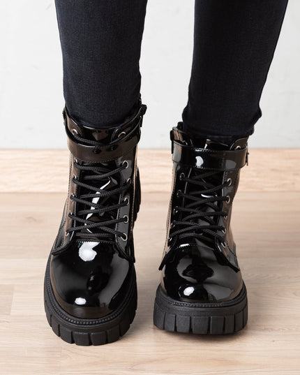 Botas Bottles - Negro Charol - Tienda Nébula