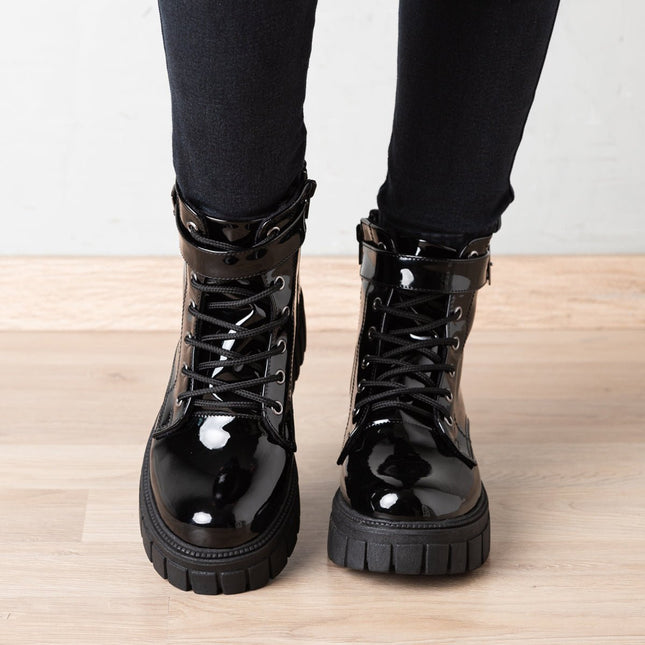 Botas Bottles - Negro Charol - Tienda Nébula