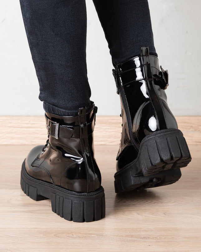 Botas Bottles - Negro Charol - Tienda Nébula