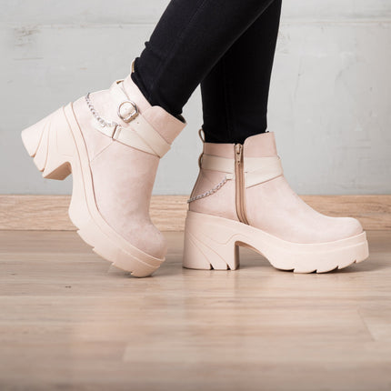 Botas Dimryt - Nude Gamuza - Tienda Nébula
