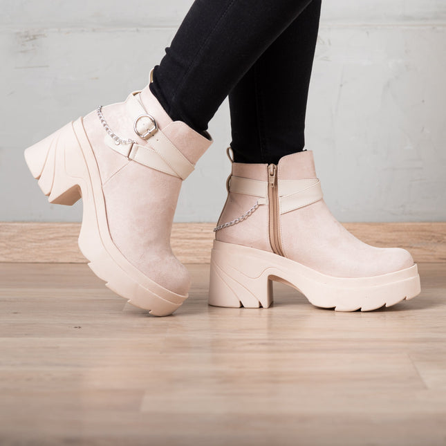 Botas Dimryt - Nude Gamuza - Tienda Nébula