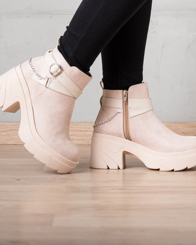 Botas Dimryt - Nude Gamuza - Tienda Nébula