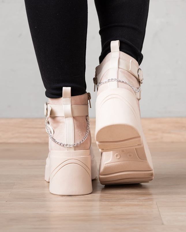 Botas Dimryt - Nude Gamuza - Tienda Nébula