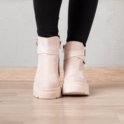 Botas Dimryt - Nude Gamuza - Tienda Nébula