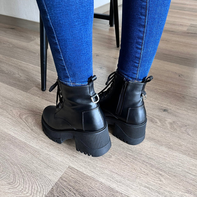 Botas Gazkpo 2.0 - Negro Cuero - Tienda Nébula