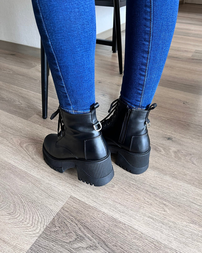 Botas Gazkpo 2.0 - Negro Cuero - Tienda Nébula