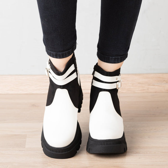 Botas Itala - Blanco Negro - Tienda Nébula