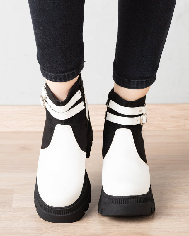 Botas Itala - Blanco Negro - Tienda Nébula