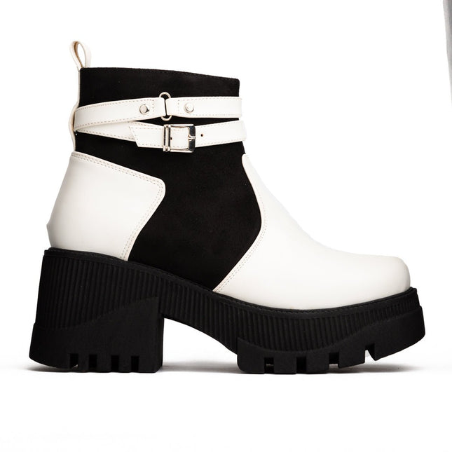 Botas Itala - Blanco Negro - Tienda Nébula