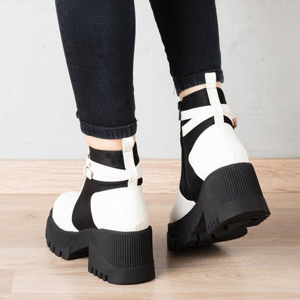 Botas Itala - Blanco Negro - Tienda Nébula