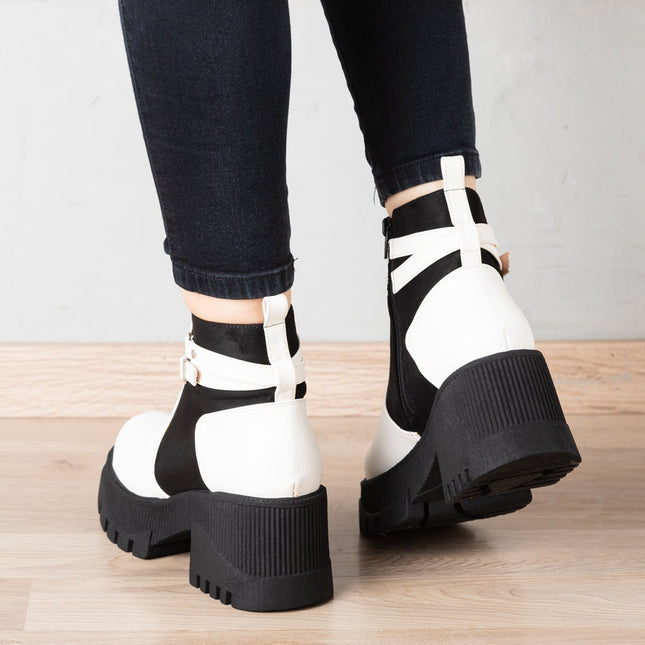 Botas Itala - Blanco Negro - Tienda Nébula