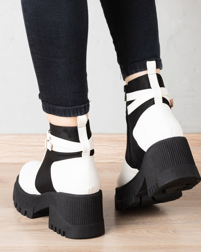 Botas Itala - Blanco Negro - Tienda Nébula