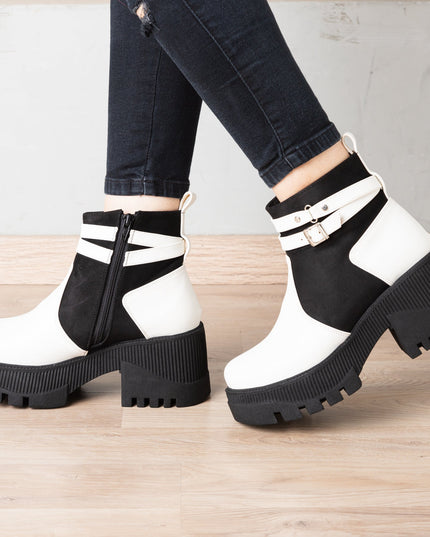 Botas Itala - Blanco Negro - Tienda Nébula