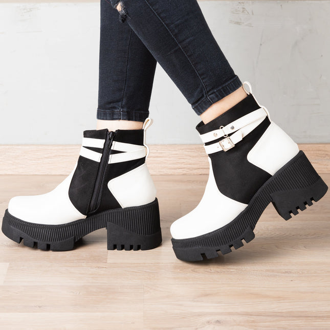 Botas Itala - Blanco Negro - Tienda Nébula
