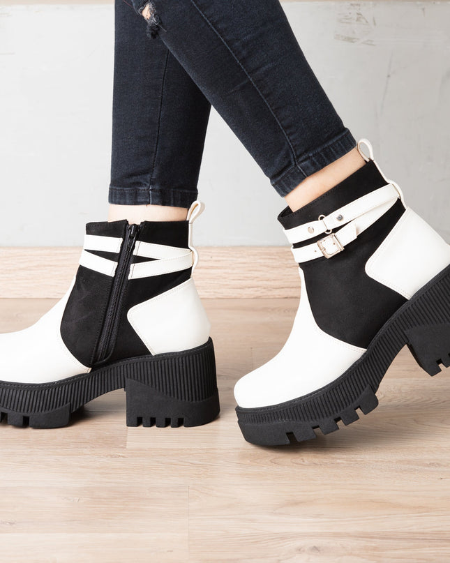 Botas Itala - Blanco Negro - Tienda Nébula