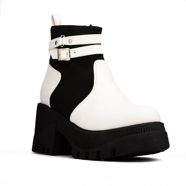 Botas Itala - Blanco Negro - Tienda Nébula