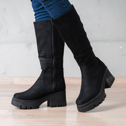 Botas Locket - Negro Gamuza - Tienda Nébula