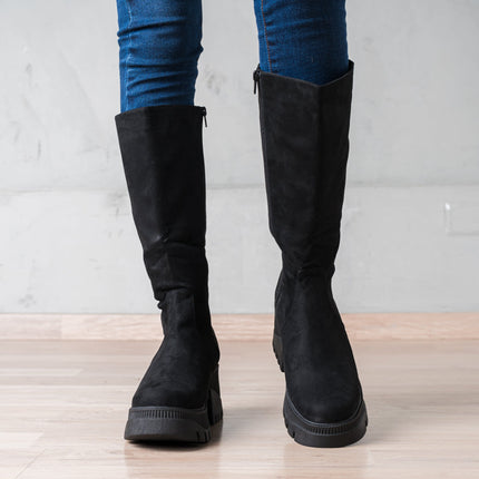 Botas Locket - Negro Gamuza - Tienda Nébula