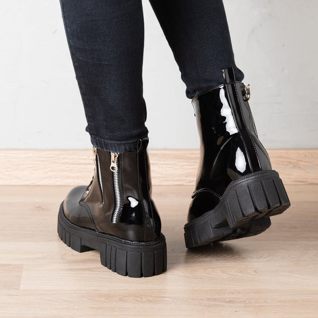 Botas Shinny - Negro Charol - Tienda Nébula