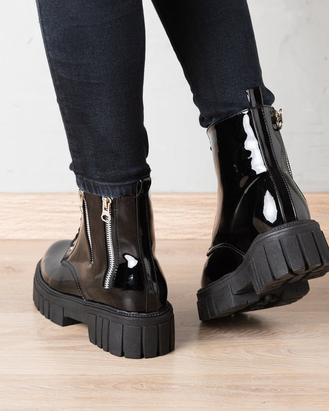Botas Shinny - Negro Charol - Tienda Nébula