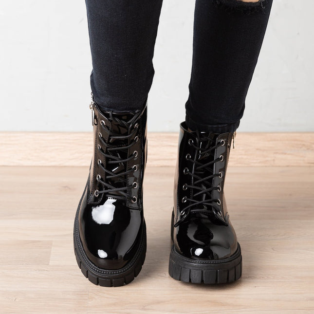 Botas Shinny - Negro Charol - Tienda Nébula