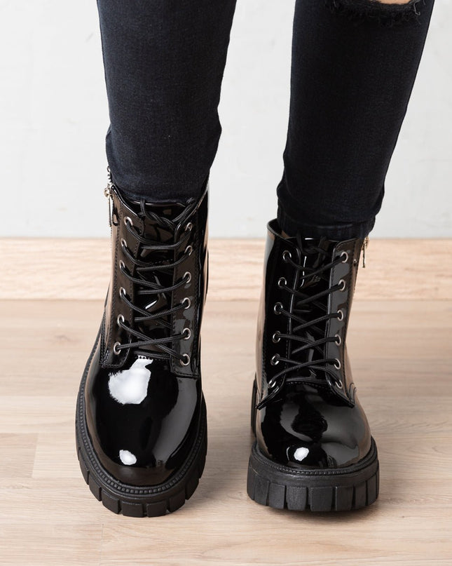 Botas Shinny - Negro Charol - Tienda Nébula