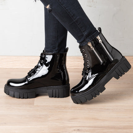 Botas Shinny - Negro Charol - Tienda Nébula