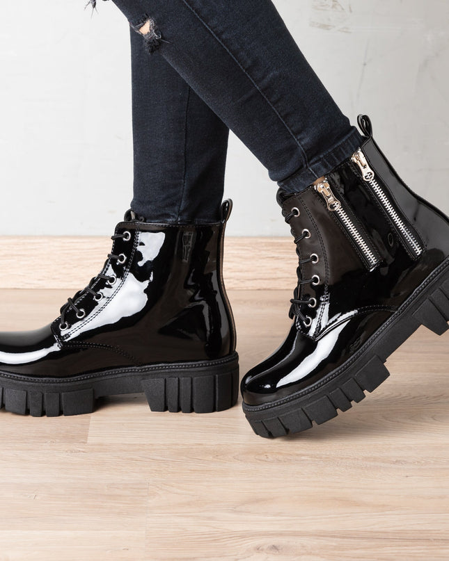 Botas Shinny - Negro Charol - Tienda Nébula