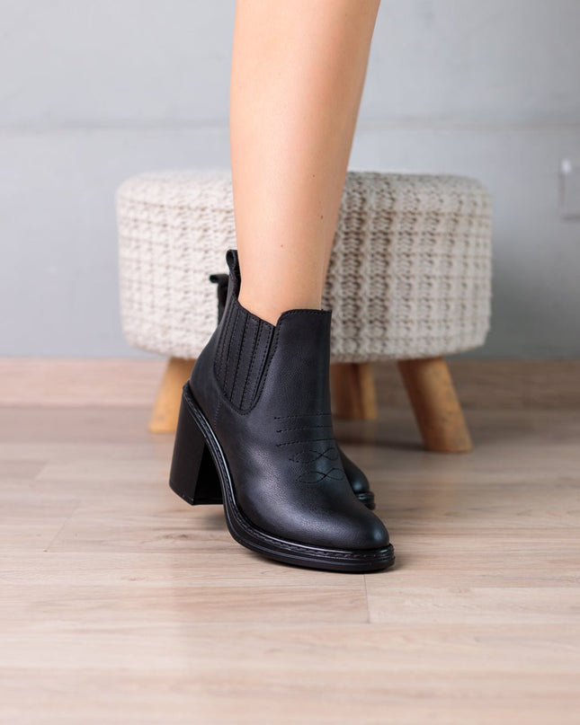 Botas Texana 2.0 - Negro Cuero - Tienda Nébula
