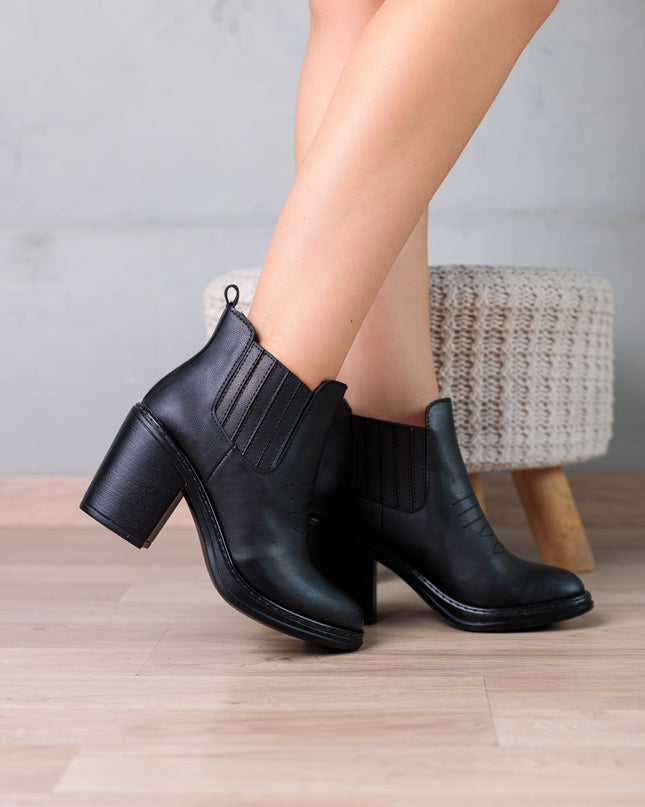 Botas Texana 2.0 - Negro Cuero - Tienda Nébula