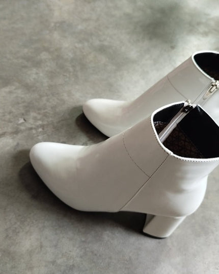 Botas Texas - Blanco charol (Yayita) - Tienda Nébula