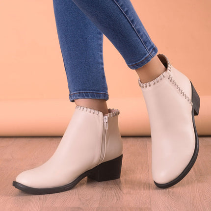Botin Albany - Hueso - Tienda Nébula