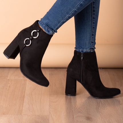 Botin Lismore - Negro Gamuza - Tienda Nébula