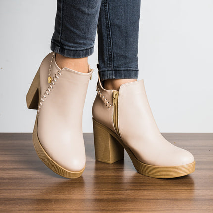 Botin Tasha - Nude - Tienda Nébula