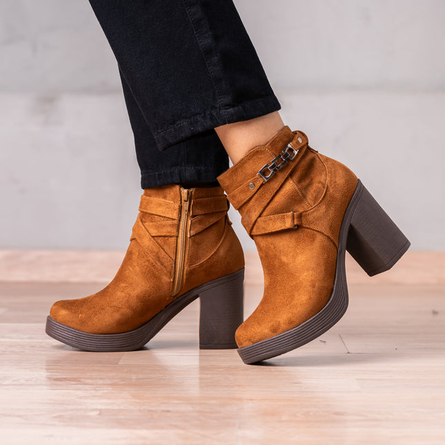 Botines Champeta - Camel Gamuza - Tienda Nébula