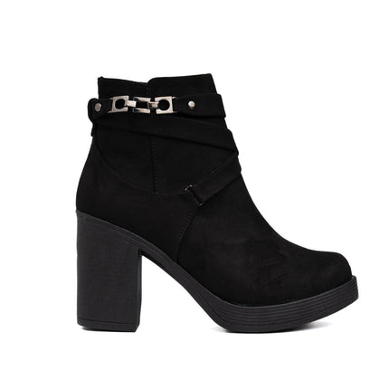 Botines Champeta - Negro Gamuza - Tienda Nébula