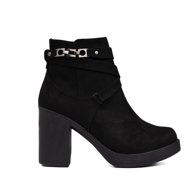 Botines Champeta - Negro Gamuza - Tienda Nébula
