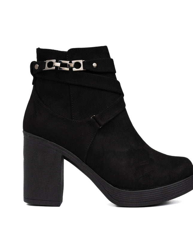 Botines Champeta - Negro Gamuza - Tienda Nébula