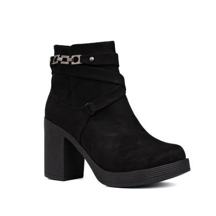 Botines Champeta - Negro Gamuza - Tienda Nébula