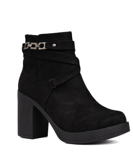 Botines Champeta - Negro Gamuza - Tienda Nébula