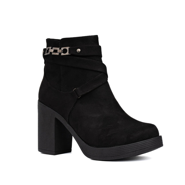 Botines Champeta - Negro Gamuza - Tienda Nébula