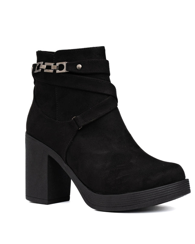 Botines Champeta - Negro Gamuza - Tienda Nébula