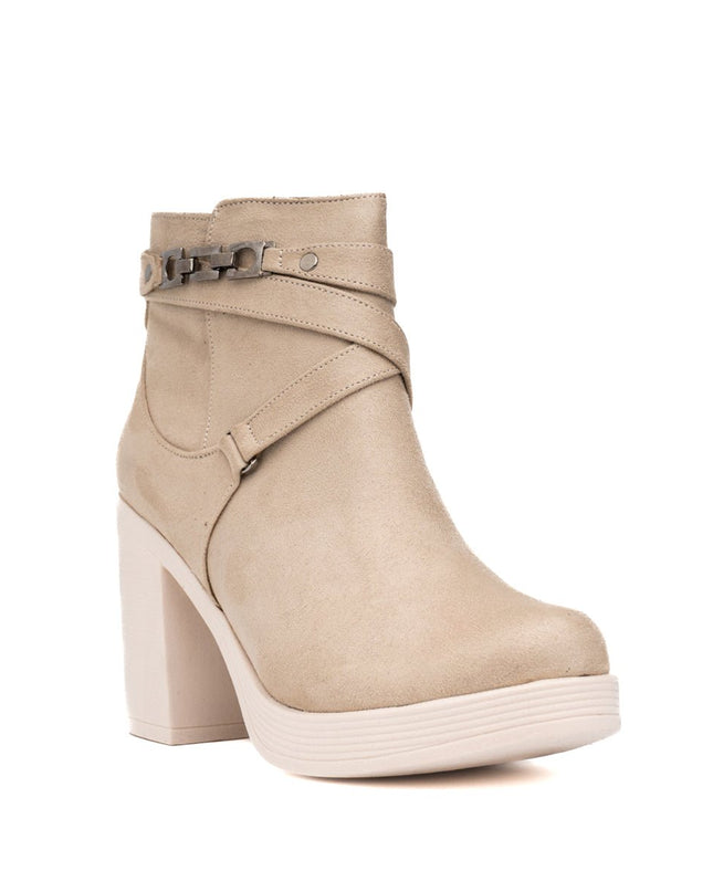 Botines Champeta - Nude Gamuza - Tienda Nébula