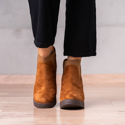 Botines Channary - Camel Gamuza - Tienda Nébula