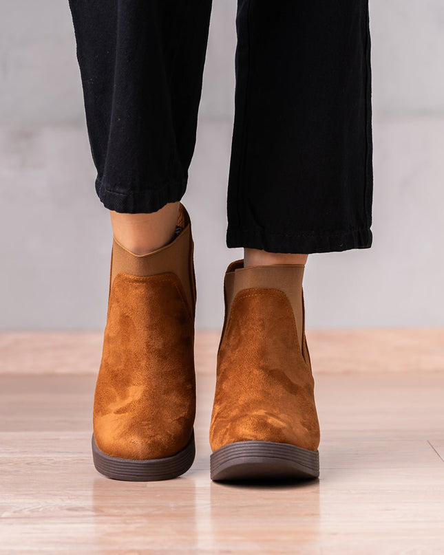 Botines Channary - Camel Gamuza - Tienda Nébula