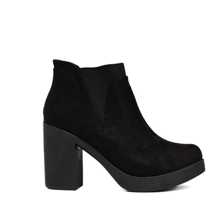 Botines Channary - Negro Gamuza - Tienda Nébula
