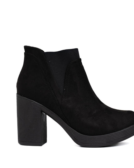 Botines Channary - Negro Gamuza - Tienda Nébula