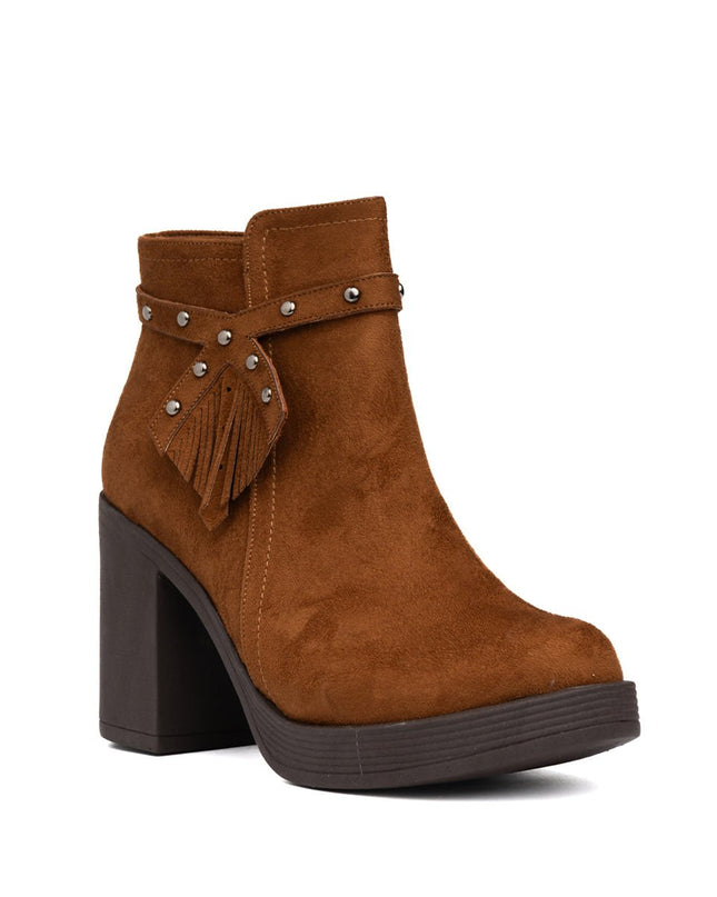 Botines Chenda - Camel Gamuza - Tienda Nébula