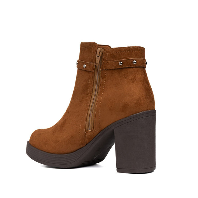 Botines Chenda - Camel Gamuza - Tienda Nébula