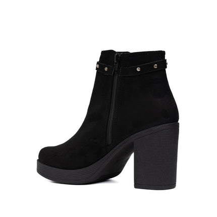 Botines Chenda - Negro Gamuza - Tienda Nébula